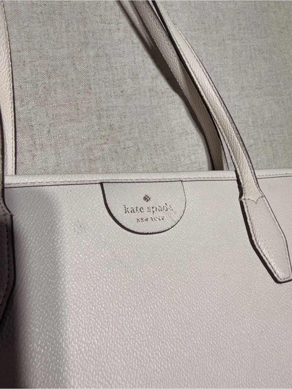 Kate Spade Lori New York Cream Leather pebble Tote Bag